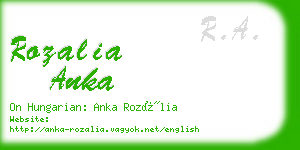 rozalia anka business card